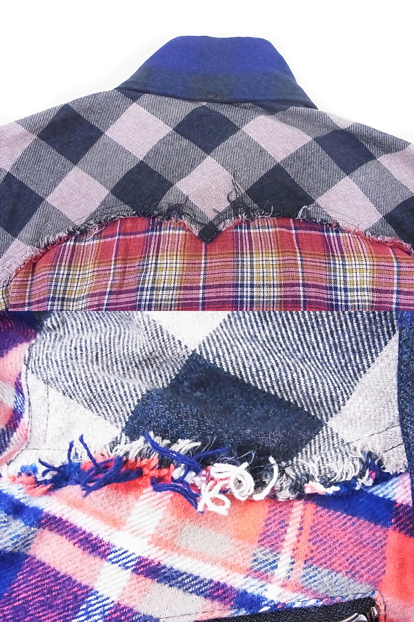 実際に弊社で買取させて頂いたルグランブルー 切り替えチェック柄長袖シャツ SHIRTS-G/STD 2の画像 9枚目