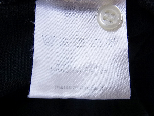 実際に弊社で買取させて頂いたMAISON KITSUNE PARISIEN ワンポイント ポロシャツ 黒/XSの画像 5枚目