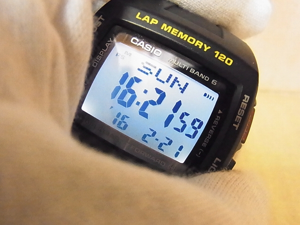 実際に弊社で買取させて頂いたCASIO PHYS LAP MEMORY120 タフソーラー ブラック STW-1000の画像 6枚目