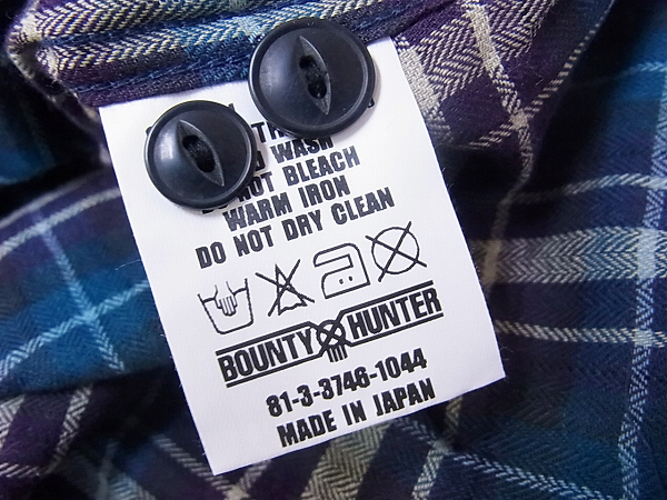 実際に弊社で買取させて頂いた[未使用]BOUNTY HUNTER/バウンティハンター チェックシャツ/Lの画像 7枚目