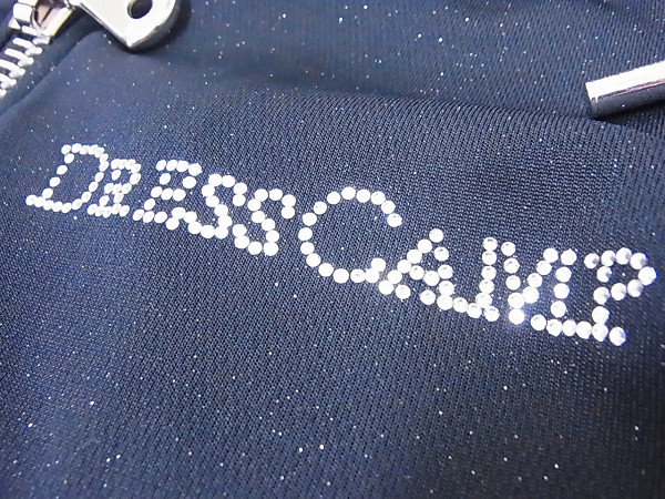 実際に弊社で買取させて頂いたDRESSCAMP/ドレスキャンプ ストーン付 パーカーベスト 黒 44の画像 4枚目