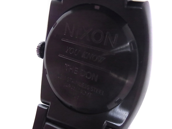 実際に弊社で買取させて頂いたNIXON/ニクソン THE DON/ドン クォーツ オールブラック A358577の画像 5枚目