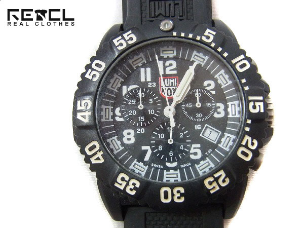実際に弊社で買取させて頂いたLUMINOX/ルミノックス ネイビーシリーズ 腕時計 黒×白/3080