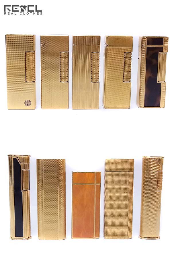 実際に弊社で買取させて頂いたダンヒル/カルティエ ガスライター ゴールド/他 計10点セット