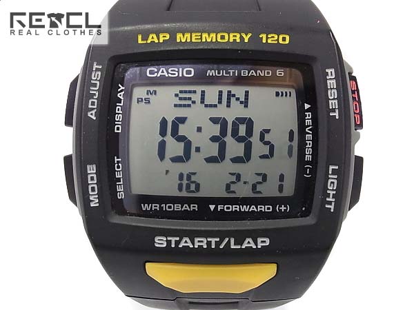実際に弊社で買取させて頂いたCASIO PHYS LAP MEMORY120 タフソーラー ブラック STW-1000の画像 0枚目