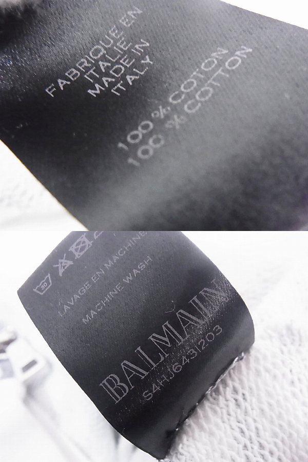 実際に弊社で買取させて頂いたBALMAIN/バルマン 14SS サイドジップ ボーダー パーカー/XSの画像 3枚目