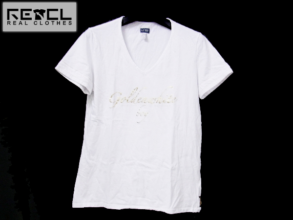 実際に弊社で買取させて頂いたARMANI JEANS/アルマーニジーンズ VネックTシャツ ホワイト/M