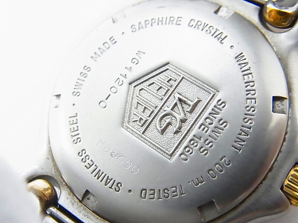 実際に弊社で買取させて頂いたTAG HEUER/タグホイヤー S/el セル プロフェッショナル WG-1120の画像 6枚目