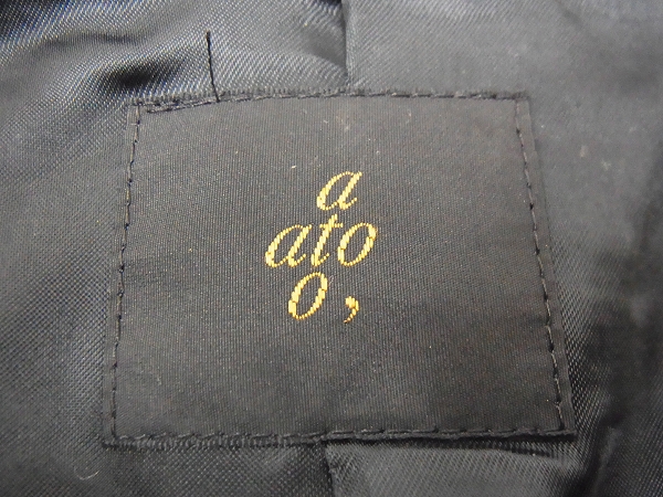 実際に弊社で買取させて頂いたato/アトウ アンゴラ混ショート変形ピーコート ブラック/48の画像 4枚目