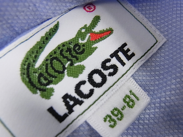 実際に弊社で買取させて頂いたLACOSTE/ラコステ モジワニマーク/長袖コットンシャツ 39-81の画像 2枚目