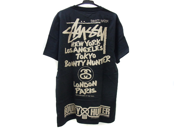 実際に弊社で買取させて頂いたSTUSSY×バウンティーハンター 10SS 30周年記念Tシャツ/Mの画像 1枚目