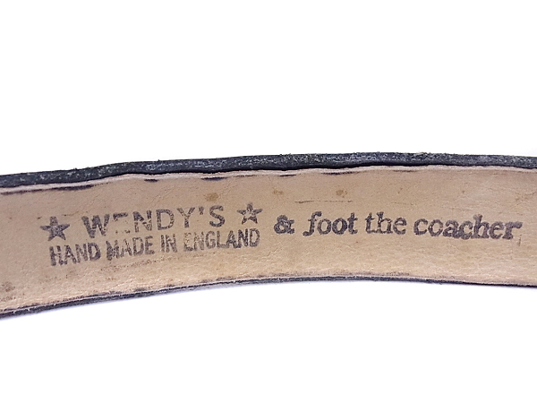 実際に弊社で買取させて頂いたwendy's×foot the coacher コラボ レザー 2連スタッズベルトの画像 1枚目