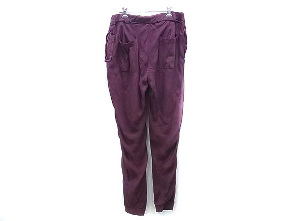 実際に弊社で買取させて頂いたLANVIN/ランバン シルクジャージストレートパンツ ボルドー/S の画像 1枚目