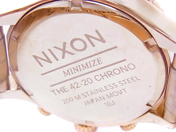 実際に弊社で買取させて頂いたNIXON/ニクソン THE 42-20 CHRONO/クロノ 腕時計 A037-897の画像 4枚目