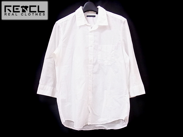 実際に弊社で買取させて頂いたHARE/ハレ 胸ポケット付き七分袖コットンシャツ 無地/白 L