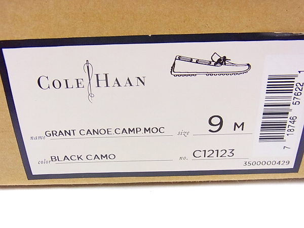 実際に弊社で買取させて頂いたCOLE HAAN グラントカヌーキャンプモック カモ柄 C12123/9Mの画像 9枚目