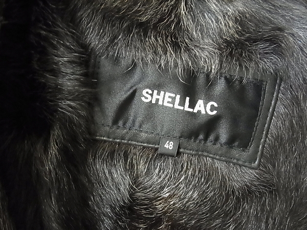 実際に弊社で買取させて頂いたSHELLAC/シェラック ライダースジャケット 総裏キッドファー/48の画像 2枚目