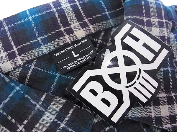 実際に弊社で買取させて頂いた[未使用]BOUNTY HUNTER/バウンティハンター チェックシャツ/Lの画像 3枚目