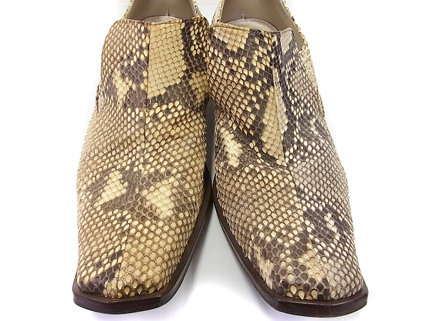 実際に弊社で買取させて頂いたアルフレッドバニスター パイソン/レザーシューズ 革 43の画像 7枚目