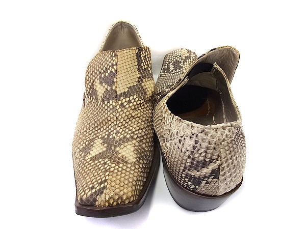 実際に弊社で買取させて頂いたアルフレッドバニスター パイソン/レザーシューズ 革 43の画像 1枚目