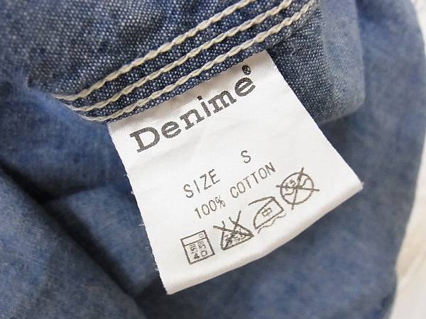 実際に弊社で買取させて頂いたdenime/ドゥニーム AUTHENTIC 長袖デニムシャツ 水色系/Sの画像 3枚目