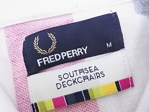 実際に弊社で買取させて頂いたフレッドペリー SOUTHSEA DECKCHAIRS ポロシャツ ストライプ/Mの画像 2枚目