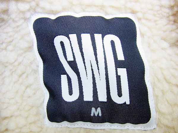 実際に弊社で買取させて頂いたSWAGGER/スワッガー 裏地ボアフライトジャケット ベージュ/Mの画像 2枚目