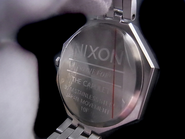 実際に弊社で買取させて頂いたNIXON/ニクソン キャプレット アナログ文字盤 腕時計 A274000の画像 5枚目