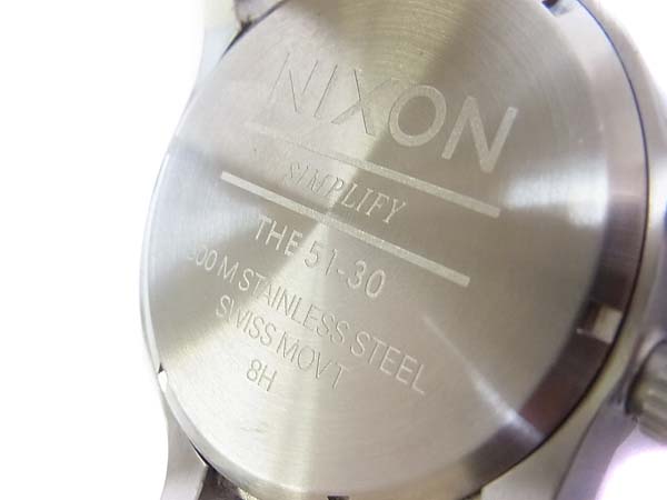 実際に弊社で買取させて頂いたNIXON/ニクソン 51-30 PU クオーツ腕時計 ホワイト/A058-793の画像 4枚目