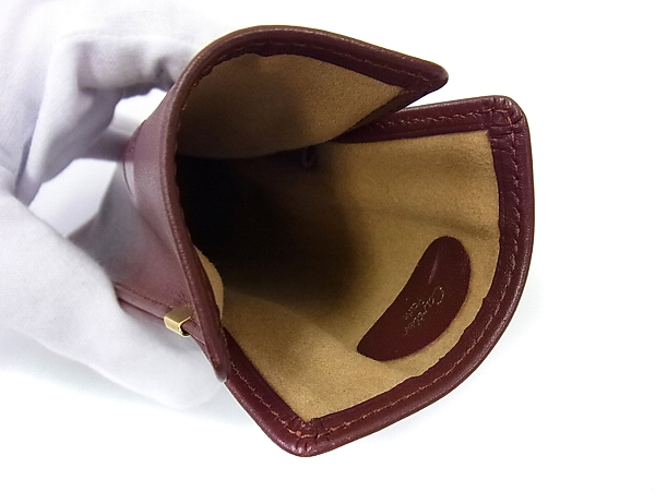 実際に弊社で買取させて頂いたCARTIER/カルティエ サングラスケース レザー/ボルドーの画像 4枚目