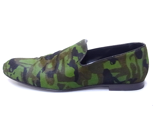 実際に弊社で買取させて頂いたJIMMY CHOO/ジミーチュウ カモ柄オペラ/ハラコレザーシューズ41の画像 2枚目