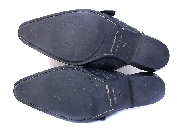 実際に弊社で買取させて頂いたalfredoBANNISTER/アルフレッドバニスター サンダル ブラック41の画像 2枚目