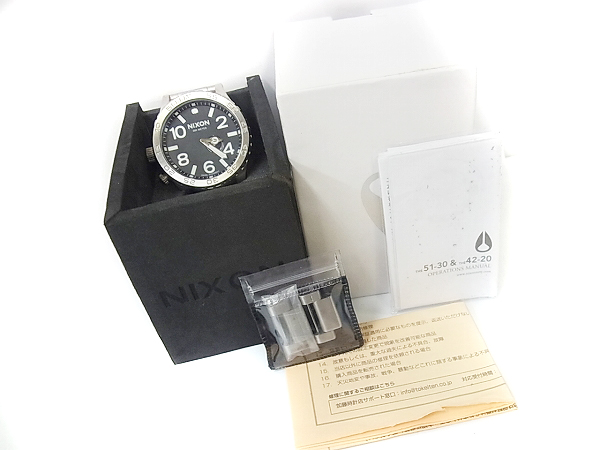 実際に弊社で買取させて頂いたNIXON 5130 Chrono タイド クロノグラフ 腕時計 A057-000の画像 5枚目