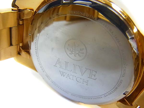 実際に弊社で買取させて頂いたALIVE ATHLETICS/アライブ 2012年 THE ANSWER 腕時計 クオーツの画像 5枚目
