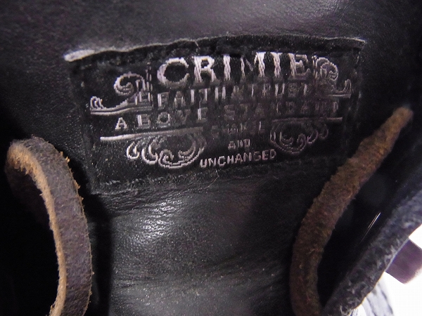 実際に弊社で買取させて頂いたCRIMIE/クライミー DIRT ワークブーツ 黒/C1B1-AC21/27.0の画像 7枚目