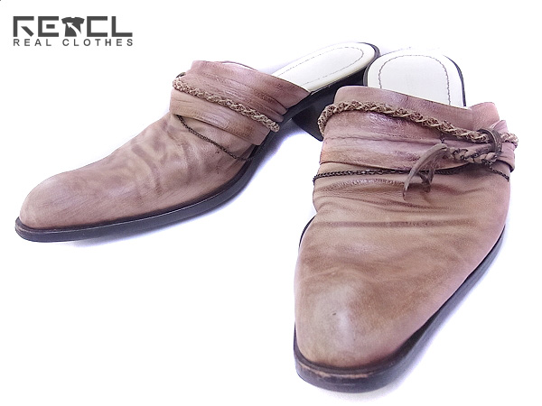 実際に弊社で買取させて頂いたアルフレッドバニスター サンダルミュール ベージュブラウン/41