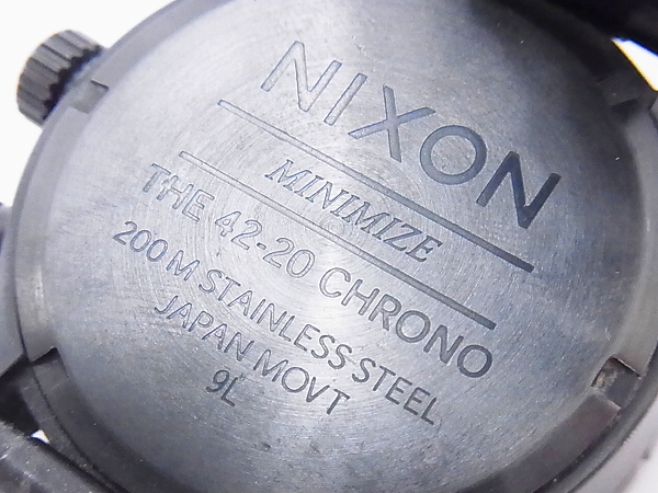 実際に弊社で買取させて頂いたNIXON/ニクソン THE 42-20 Chrono SS クロノグラフ A037-001/黒の画像 5枚目