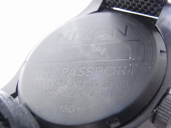 実際に弊社で買取させて頂いたNIXON/ニクソン PASSPORT オールブラック 腕時計/NA321001-00の画像 4枚目