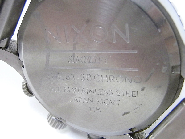 実際に弊社で買取させて頂いたNIXON/ニクソン THE 51-30 CHRONO BLACK 腕時計/NA083000-00の画像 4枚目