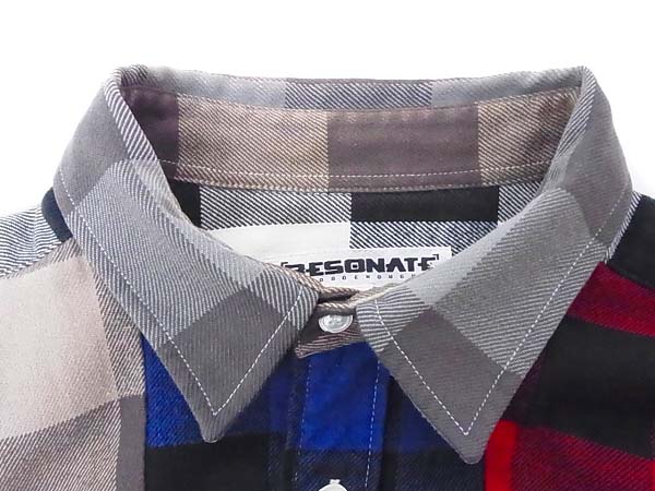 実際に弊社で買取させて頂いたGOODENOUGH/グッドイナフ リゾネイト チェック柄長袖シャツ XLの画像 4枚目