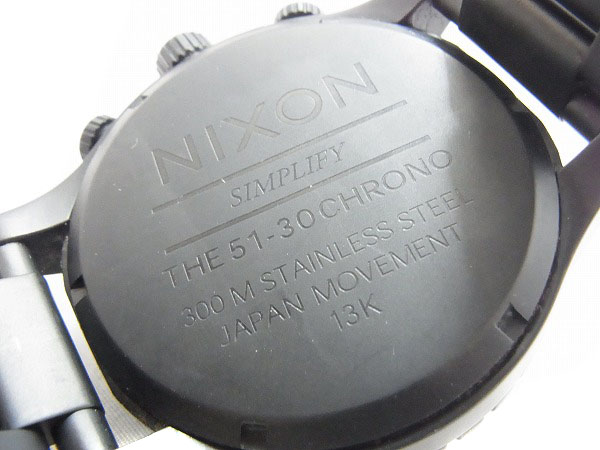 NIXON/ニクソン THE51-30 CHRONO マットブラック/黒 A083-1530の買取