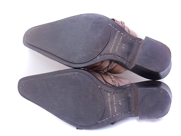 実際に弊社で買取させて頂いたアルフレッドバニスター サンダルミュール ベージュブラウン/41の画像 2枚目