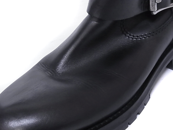 実際に弊社で買取させて頂いたJIMMY CHOO/ジミーチュー 裏ボア/レザーショートブーツ 黒/43の画像 8枚目