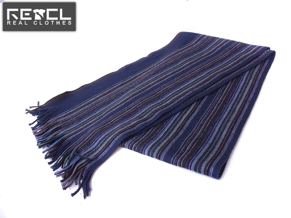 実際に弊社で買取させて頂いたHUGO BOSS/ヒューゴ・ボス ニットマフラー ストライプ ブルー系