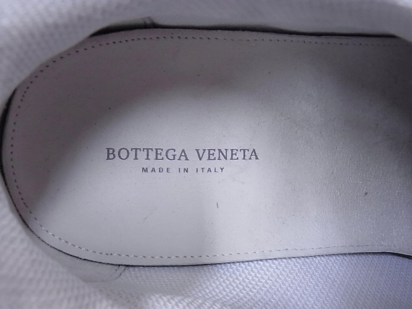 実際に弊社で買取させて頂いたBOTTEGA VENETA/ボッテガヴェネタ ミッドカットスニーカー 白の画像 5枚目