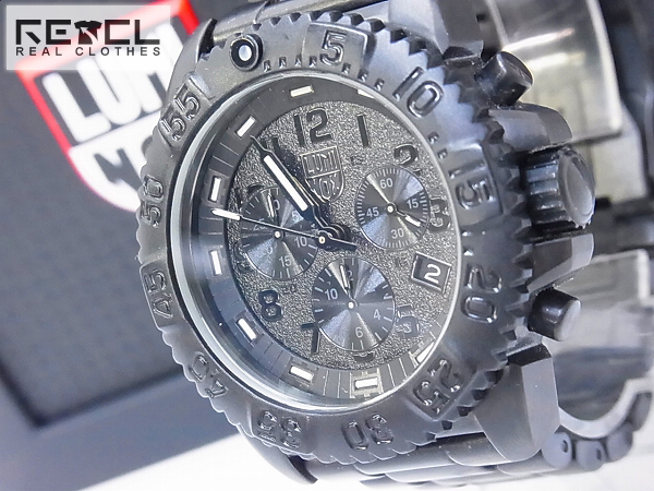 実際に弊社で買取させて頂いたルミノックス ブラックアウト クロノグラフ メタルバンド/3180