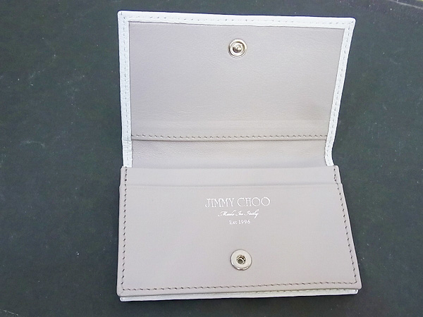 実際に弊社で買取させて頂いたJIMMY CHOO/ジミーチュウ 名刺入れ カードケーススタースタッズの画像 2枚目