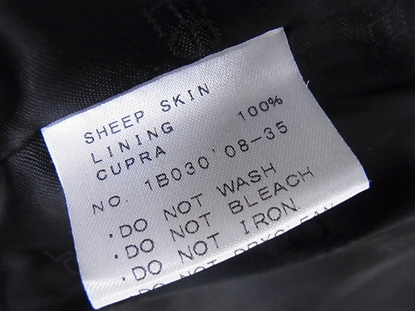 実際に弊社で買取させて頂いたJOHN LAWRENCE SULLIVAN/サリバン ラムレザージャケット/38の画像 4枚目