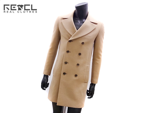 実際に弊社で買取させて頂いたato/アトウ ダブルチェスターコート ウール キャラメル/46