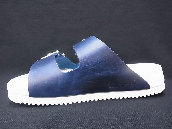 実際に弊社で買取させて頂いたBIRKENSTOCK/ビルケンシュトック×MUFF サンダル 紺白 24.0の画像 5枚目